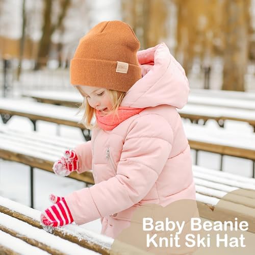 XOMZG Toddler Beanie Kids Winter Hats Infant Warm Knit Cap Newborn Winter Warm - Image 7