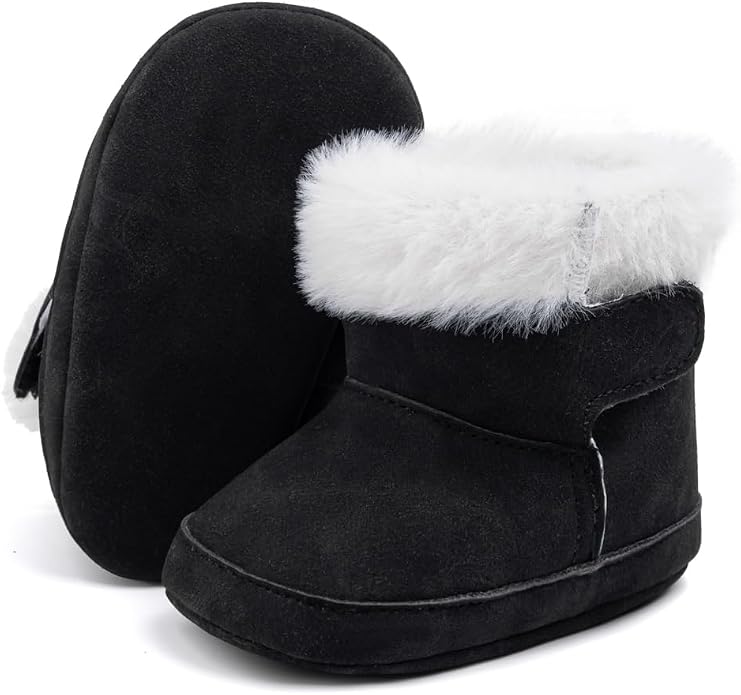 Meckior Baby Girls Cowboy Tassel Boots Side Zipper Moccasins Soft Bottom by Meckior