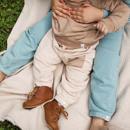 Burt's Bees Baby Boys Shirt and Pant Set, Long Sleeve Top & Bottom Outfit Bundle - Image 4