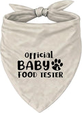 Official Food Tester Dog Bandana, Funny Pregnancy Announcement Pet Scarf by Unknown