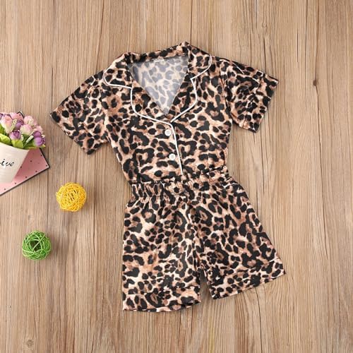 Kids Baby Girl Boy Satin Pajamas Set Button Down Sleep Shirt Top+Long Pants - Image 2