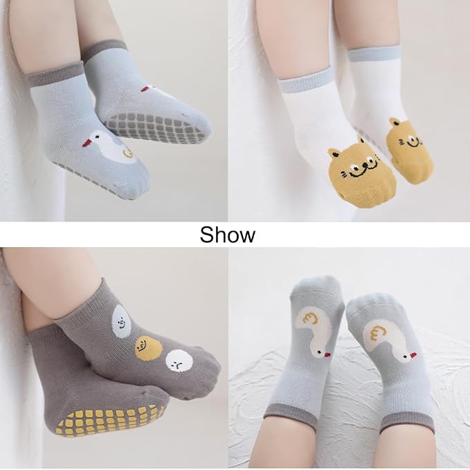 Exegawe Toddler Non Slip Socks, Cute Baby Socks - Image 2