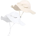 Baby Girl Sun Hat with UPF 50+ Outdoor Adjustable Beach Hat with Wide Brim by DANMY