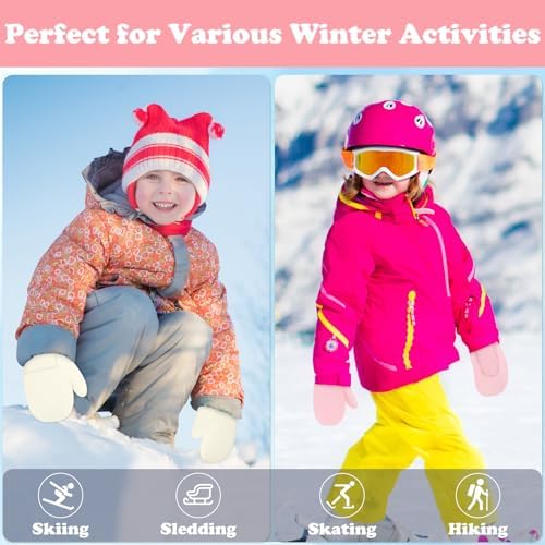 Sarfel Toddler Mittens Waterproof Toddler Gloves Baby Winter Mittens Toddler - Image 3