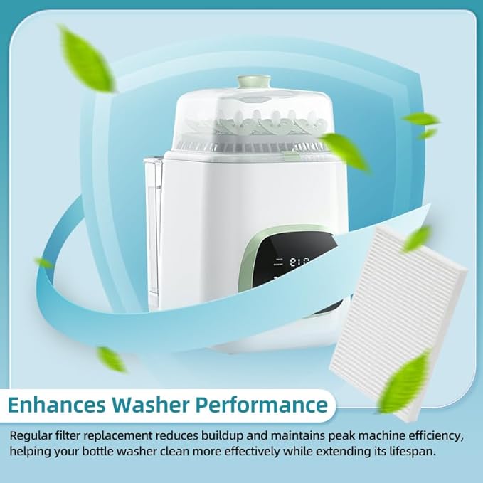 9 Pcs HEPA Filter Replacement Compatible with Momcozy KleanPal Pro Baby Bottle Washer and Dryer - H13 HEPA Air Filters