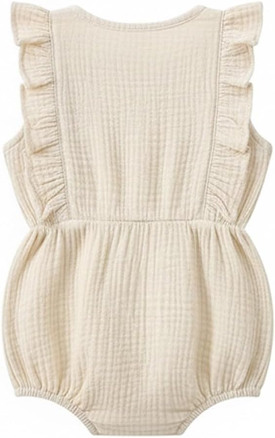 Baby Girl Bubble Romper Muslin Cotton Newborn Summer Clothes, 0-18M | Baby - Image 2