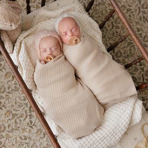 100% Organic Cotton Baby Blanket – Luxury Stretch Ribbed Knit, Gender Netural - Image 2