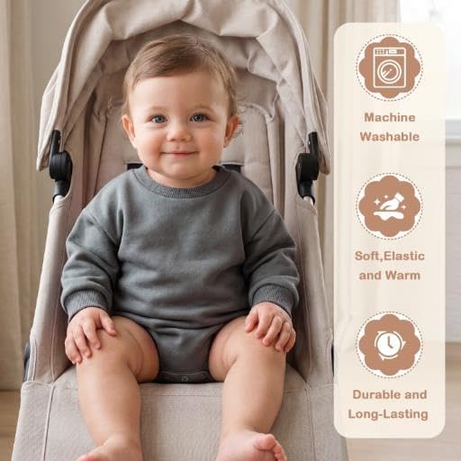Bafeicao Baby Boy Girl Sweatshirt Romper Bubble Romper | Organic Cotton - Image 5