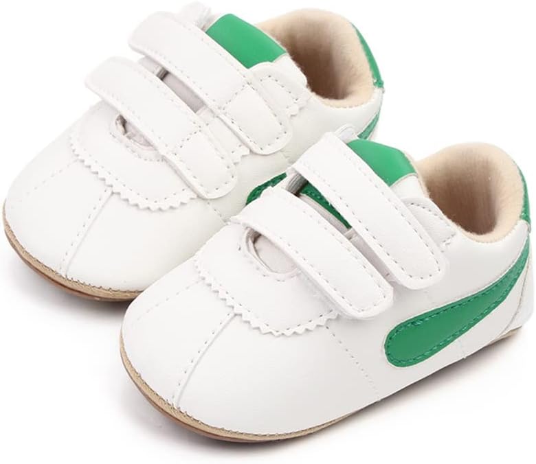 Clowora Baby Boys Girls Shoes Non-Slip Rubber Sole Sneakers Infant First Walking Toddler Crib Shoes Newborn Loafers Flats.