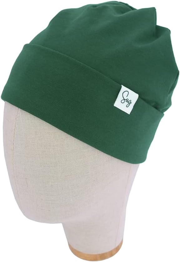 Jersey Beanie Hat for Newborn Baby Boys Girls Silky Satin Lined Hats Bonnet - Image 2
