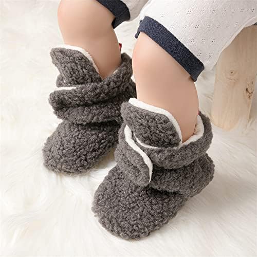Meckior Newborn Infant Baby Girls Boys Warm Fleece Winter Booties First Walkers - Image 2