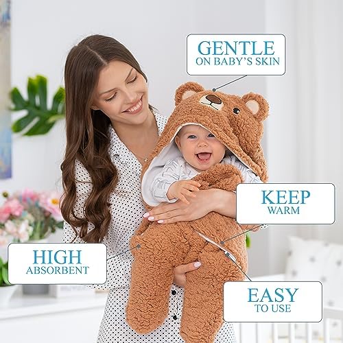 Baby Swaddle Blanket Bear 0-6 Months Cute Organic Ultra Soft Plush NewBorn Baby - Image 2