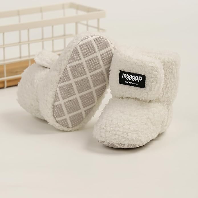 Ohwawadi Infant Baby Boots Boys Girls Cozy Fleece Slippers Snow Boots Winter - Image 3