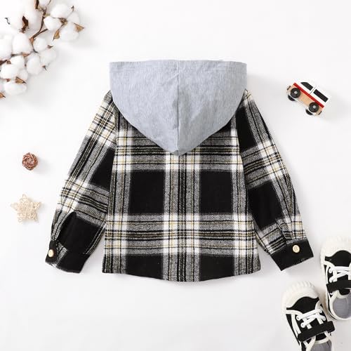 Toddler Baby Boy Long Sleeve Shirt Flannel Buffalo Plaid Shirts Button Down - Image 5
