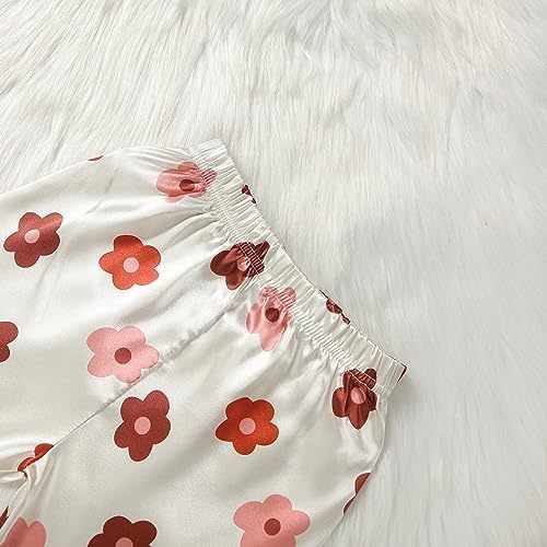 Kids Baby Girl Boy Satin Pajamas Set Button Down Sleep Shirt Top+Long Pants - Image 5