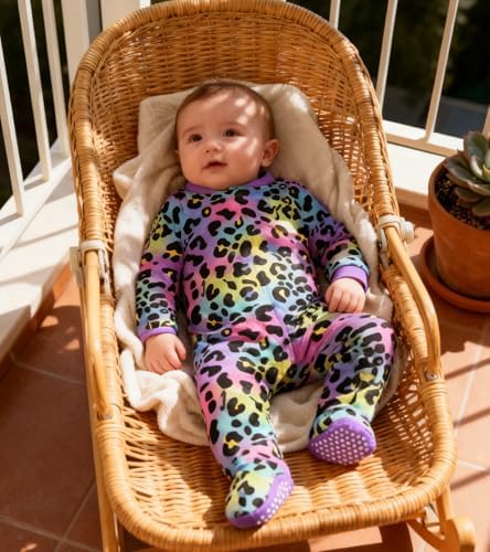 uideazone Baby Girls Footed Pajamas, Zip Sleeper - Image 5