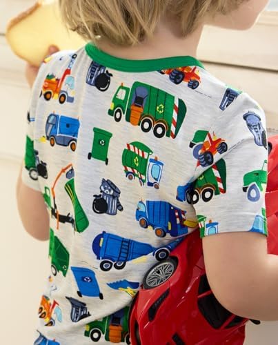 babee Reshinee Bamboo Viscose Toddler Boys Pajamas Set, Short Sleeve Kids - Image 4