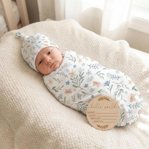 Newborn Receiving Nursery Flower Blanket Baby Swaddle Wrap - Image 5