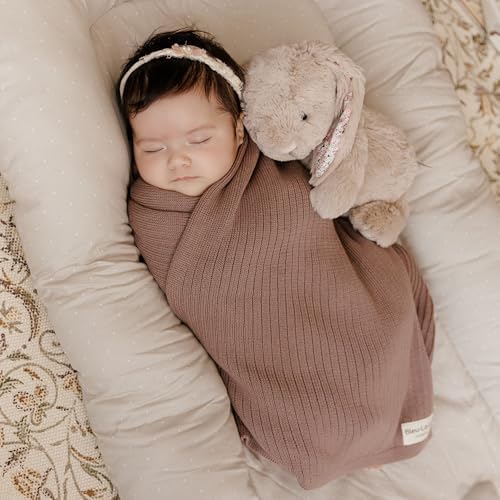 100% Organic Cotton Baby Blanket – Luxury Stretch Ribbed Knit, Breathable - Image 2