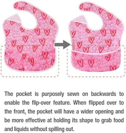 PandaEar 5 Pack Baby Bibs for Boys & Girls, Waterproof Adjustable Mealtime Bibs - Image 4