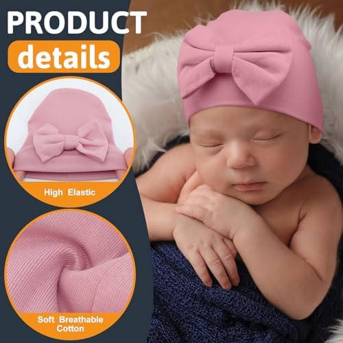 Cuffbow 4 Pcs Preemie Hats Baby Cap - Image 4
