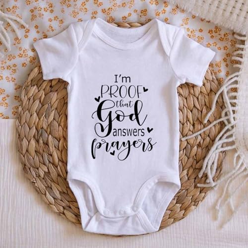 listery I'M Proof That God Answers Prayers Baby Bodysuit Baby Religious Infant - Image 4
