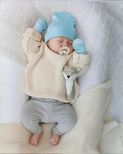 Newborn Baby Hats and Mittens Set - Image 5