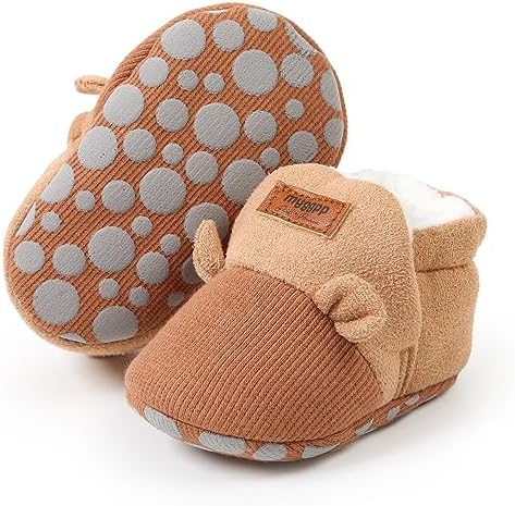 Baby Booties Cozy Fleece Slippers Soft Baby Shoes by GDSDYM