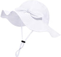 Baby Girl Sun Hat with UPF 50+ Outdoor Adjustable Beach Hat with Wide Brim by DANMY