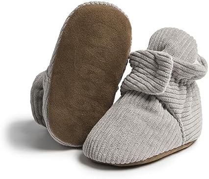 HsdsBebe Unisex Newborn Baby Cotton Booties Non-Slip Sole - Image 4