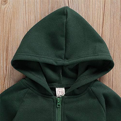 FYBITBO Infant Baby Boys Girls Clothing Zipper Hooded Jumpsuit Romper Long - Image 4