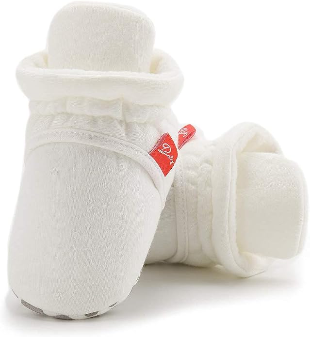 Sawimlgy Newborn Infant Baby Girl Boy Cotton Booties Stay On Sock Slippers Soft - Image 4