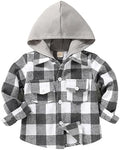 YOUNGER STAR Toddler Kids Boys Girls Flannel Hooded Plaid Shirt Button Baby Red by YOUNGER+STAR