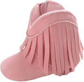 Meckior Baby Girls Cowboy Tassel Boots Side Zipper Moccasins Soft Bottom by Meckior