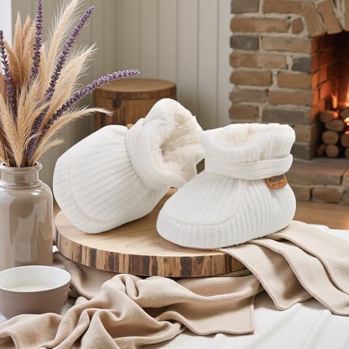 HsdsBebe Unisex Newborn Baby Cotton Booties Non-Slip Sole - Image 3