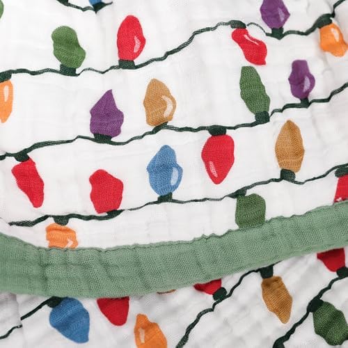 Little Unicorn Christmas Bulbs Cotton Muslin Quilt X-Large Blanket | 100% - Image 3
