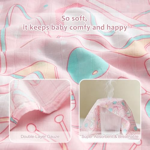 Baby Swaddle Blankets, Bamboo Muslin Receiving Blanket | 1-Pack, Lightweight & - Image 3