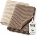 Receiving Blankets, 100% Organic Cotton Knit, Baby Swaddle 2-Pack | by huxie