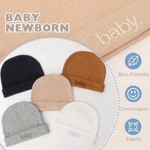 BQUBO Newborn Baby Hat Mittens Socks Set Infant Cotton Beanie Gloves Thick Warm - Image 4