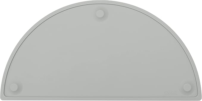 GASARÉ, Extra Large 20 x 11 Inches, Silicone Placemats for Dining Table, Suction Cups, Raised Edges, Non-Slip, Food Grade, BPA Free, Dishwasher Safe, Gray