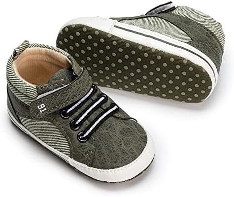 Meckior Toddler Baby Boys Girls High Tops Ankle Sneakers Soft Anti-Slip Sole PU by Meckior