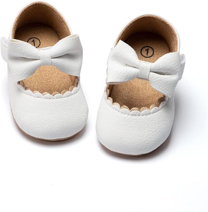 KIDSUN Infant Baby Girls Mary Jane Shoes Non-Slip Rubber Sole Ballet Slippers by KIDSUN