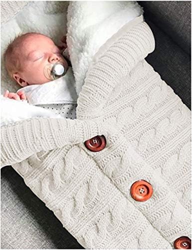 XMWEALTHY Unisex Infant Swaddle Blankets Soft Thick Fleece Knit Baby Girls Boys - Image 4