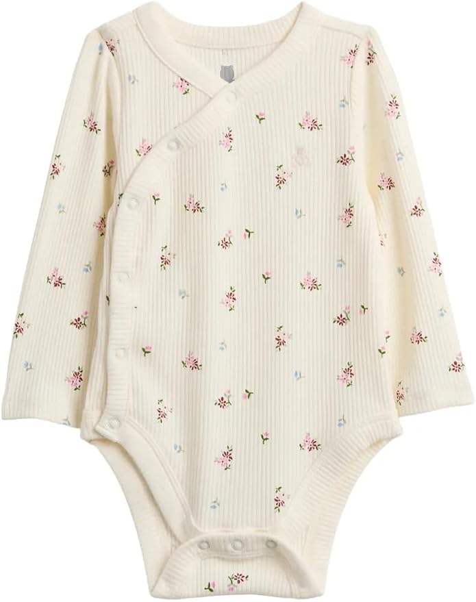 GAP Unisex Baby Long Sleeve Kimono Bodysuit by GAP
