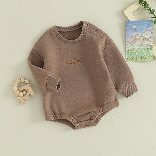VISGOGO Newborn Infant Baby Boy Oversized Romper Sweater Bodysuits Coming Home - Image 3