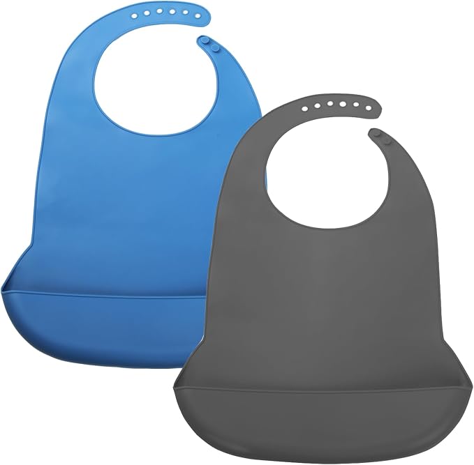 Silicone Adult Bib, Washable and Adjustable Bib by Unknown