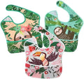 PandaEar 3 Pack Baby Bibs for Boys & Girls, Waterproof Polyester Toddler Bibs by PandaEar