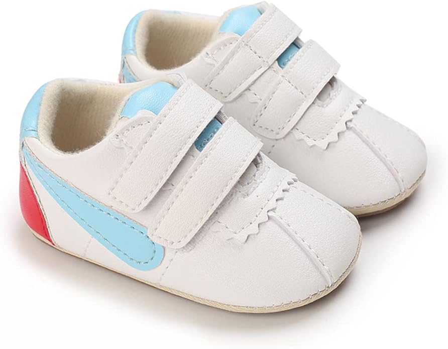 Clowora Baby Boys Girls Shoes Non-Slip Rubber Sole Sneakers Infant First Walking Toddler Crib Shoes Newborn Loafers Flats.