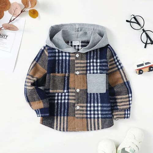 Toddler Baby Boy Long Sleeve Shirt Flannel Buffalo Plaid Shirts Button Down - Image 3