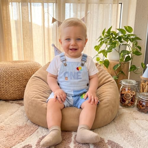 Fernvia Toddler Kids Baby Girl Boy Contrast Color Overalls Shorts Clothes - Image 2